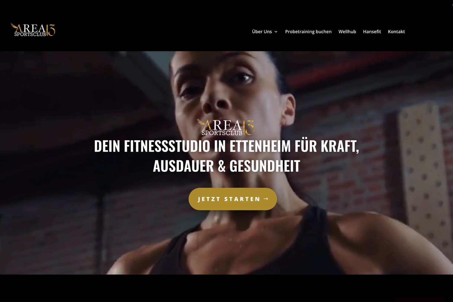 Webprojekt von Lara Stehlin Digital in Ettenheim und Umgebung: Redesign der Website des Fitnessstudios Area13 Sportsclub in Ettenheim.