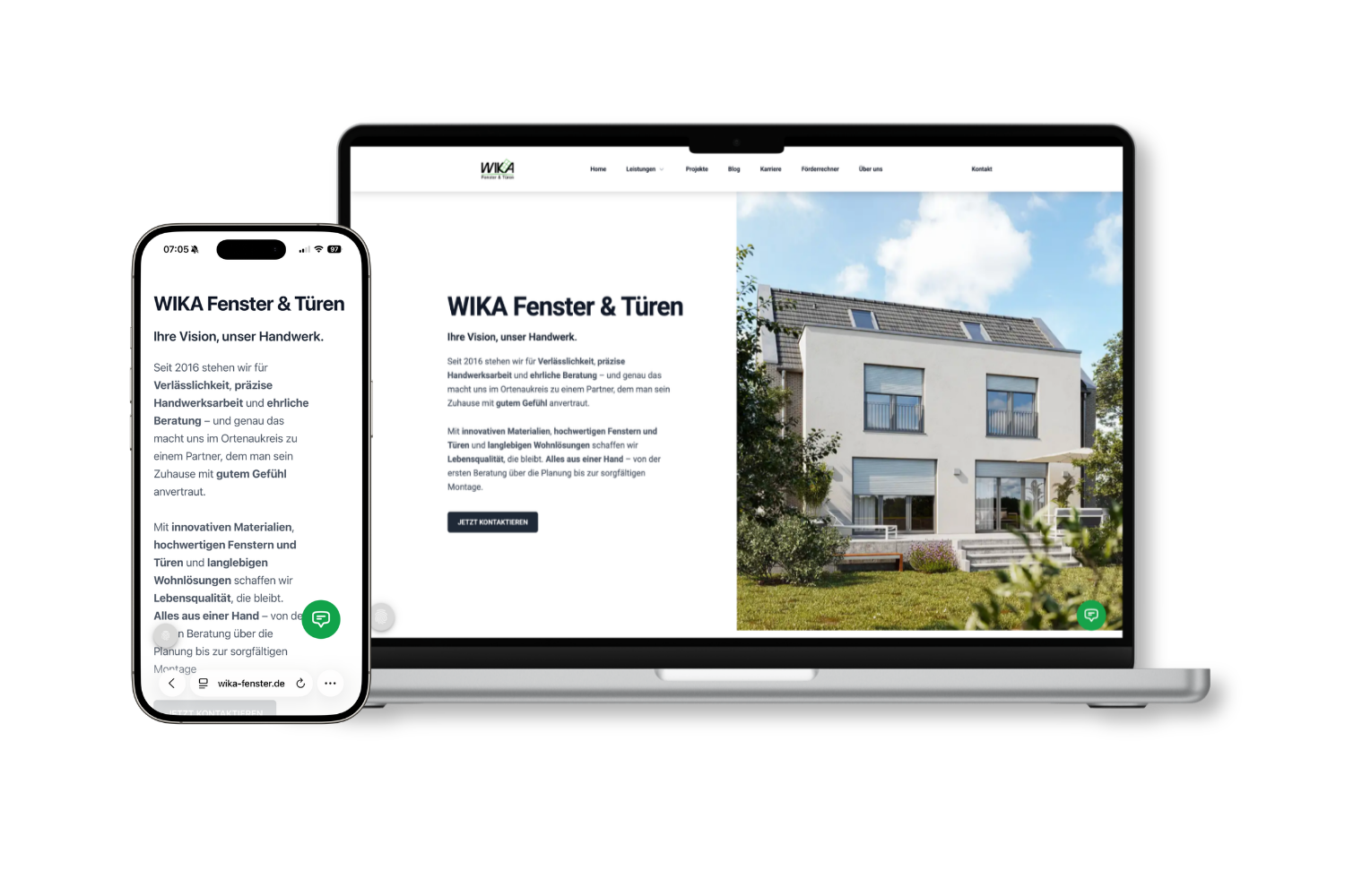 Webprojekt von Lara Stehlin Design in Kappel-Grafenhausen und der Ortenau: SEO-Optimierung und Neuerstellung der Texte auf der Website von WIKA Fenster und Türen in Kappel-Grafenhausen.